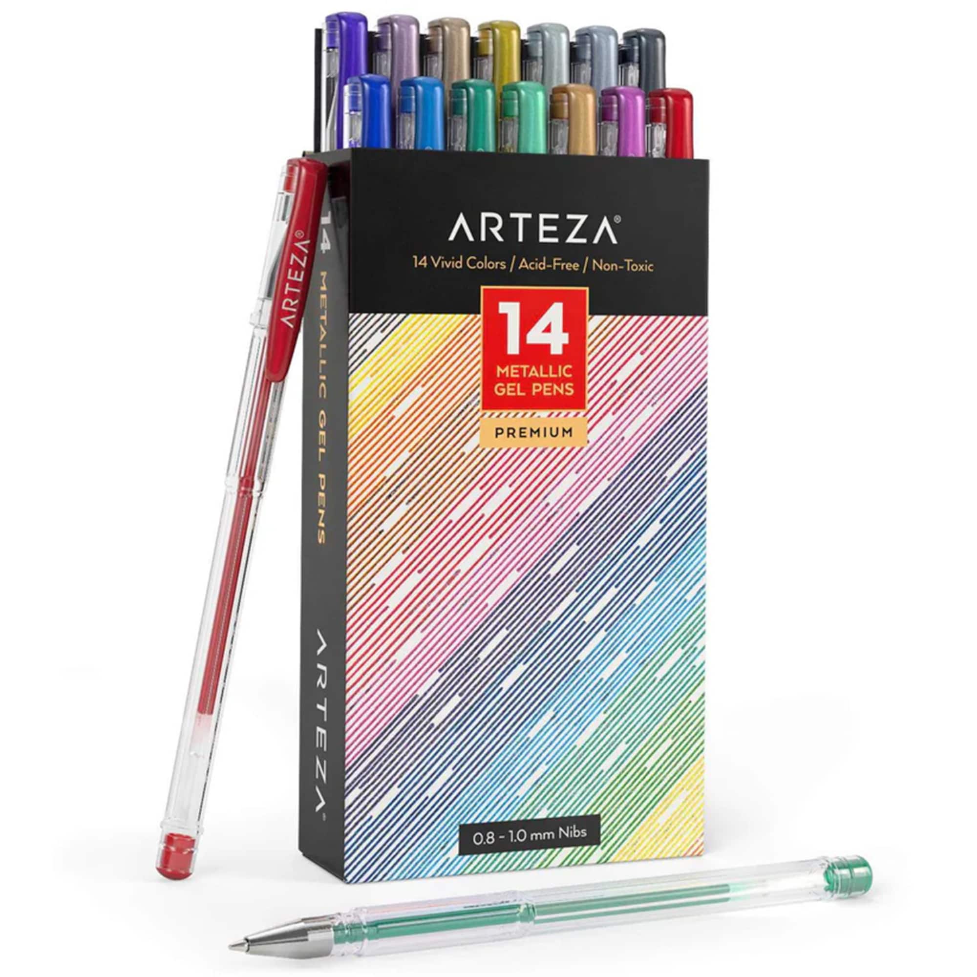 Arteza® 14 Color Metallic Gel Pen Set